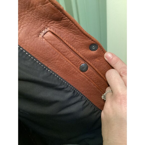 Fox Creek Leather Men's Size 6XL Button-Up Lined Sleeveless Leather Riding Vest - Picture 11 of 13